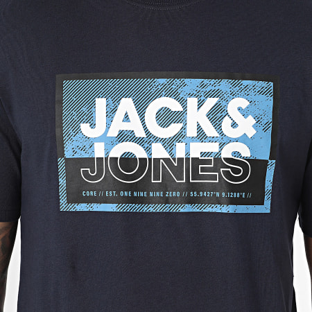Jack And Jones - Tee Shirt Logan Bleu Marine