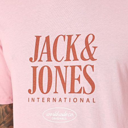 Jack And Jones - Maglietta Lucca Rosa