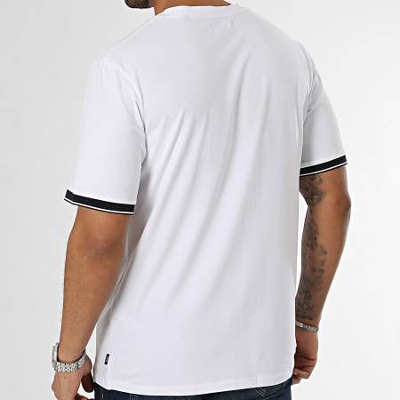 Jack And Jones - Camiseta blanca de goma con cuello en V