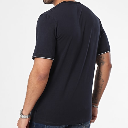 Jack And Jones - Camiseta con cuello en V de goma azul marino
