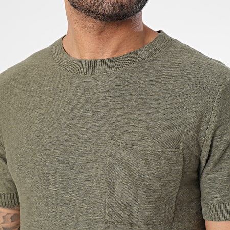 Produkt - Camiseta de bolsillo Sebastian caqui verde