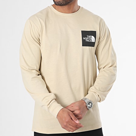 The North Face - Tee Shirt Manches Longues Fine A87NC Beige