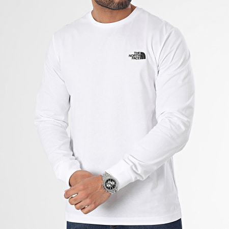 The North Face - Redbox A87NN Camiseta blanca de manga larga
