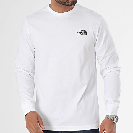 The North Face - Redbox A87NN Camiseta blanca de manga larga