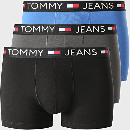 Tommy Jeans - Lot De 3 Boxers 3159 Noir Gris Anthracite Bleu Roi