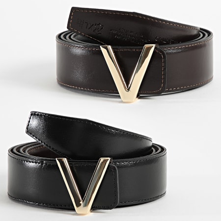 Valentino By Mario Valentino - Ceinture Réversible VCP7P202 Noir Marron Doré