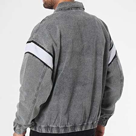 2Y Premium - Giacca Jean con zip grigio antracite