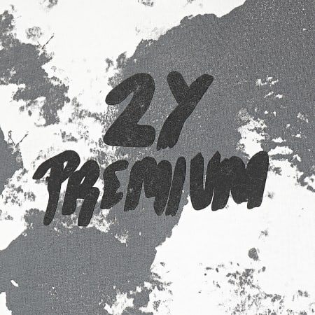 2Y Premium - Conjunto de sudadera de cuello redondo y pantalón de chándal blanco gris marengo