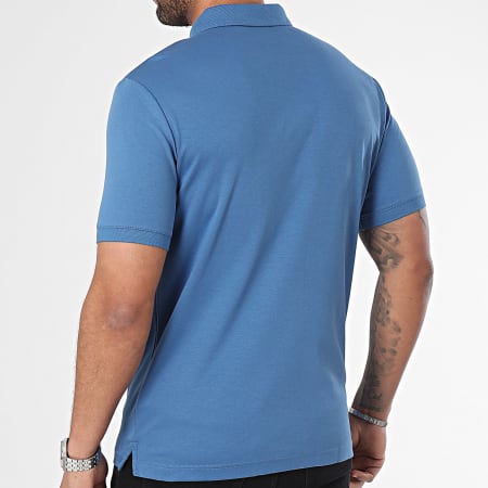 Calvin Klein - Polo Manches Courtes Slim Smooth Cotton 1657 Bleu Roi