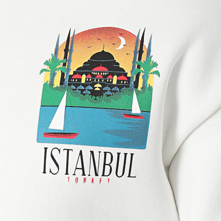 Ikao - Sweat Capuche Istanbul Vibes Blanc