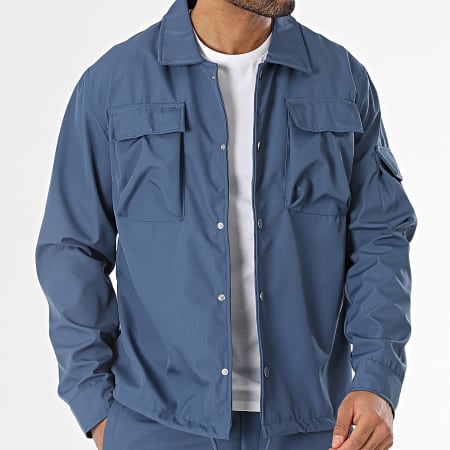 Ikao - Conjunto de chaqueta y pantalón Cargo azul real
