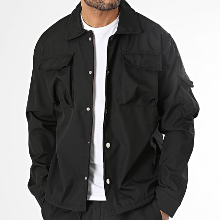Ikao - Conjunto de chaqueta y pantalón Cargo negro