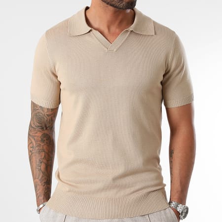 LBO - Polo Manches Courtes Maille Fine 0958 Beige