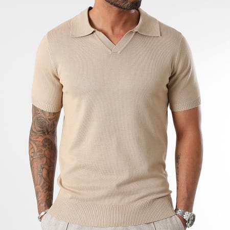 LBO - Polo manica corta a maglia fine 0958 Beige