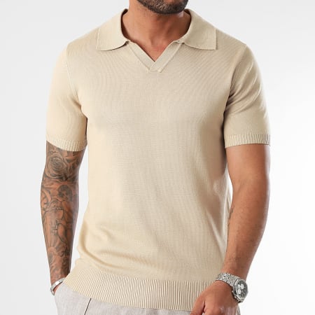 LBO - Polo Manches Courtes Maille Fine 0958 Beige