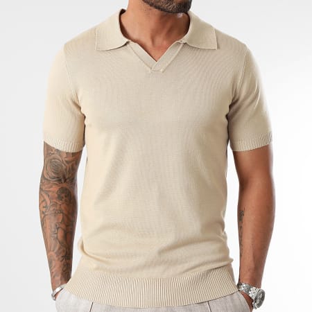 LBO - Polo Manches Courtes Maille Fine 0958 Beige