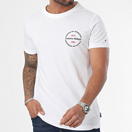 Tommy Hilfiger - Tee Shirt Roundle 4390 Blanc