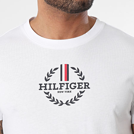 Tommy Hilfiger - Camiseta Global Stripe Wreath 4388 Blanca