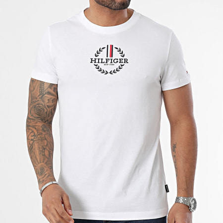 Tommy Hilfiger - Camiseta Global Stripe Wreath 4388 Blanca