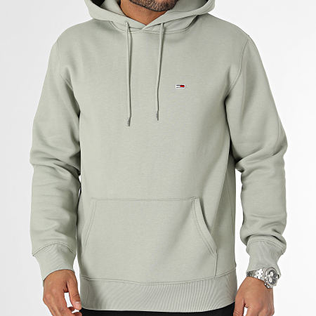 Tommy Jeans - Regular Fleece Hoody 9593 Lichtgroen