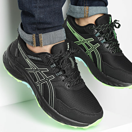 Asics - Sneaker Gel Venture 9 Waterproof 1011B705 Nero Illuminate Green