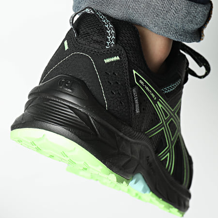 Asics - Sneaker Gel Venture 9 Waterproof 1011B705 Nero Illuminate Green