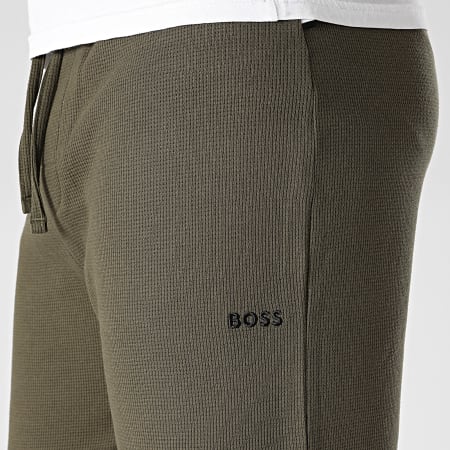 BOSS - Pantaloni da jogging in waffle 50479388 Verde kaki