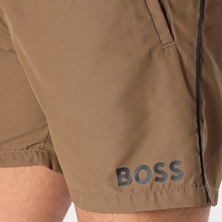 BOSS - Pantalones cortos de natación Starfish 50469302 Caqui Verde Negro