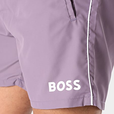 BOSS - Pantaloncini da bagno Starfish 50469302 Viola Bianco