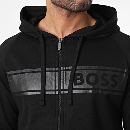 Sweat à Capuche Hugo Boss Homme – Noir, Zippé Intégral, Taille M, Polaire Coton (occasion)