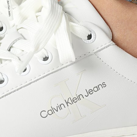 Calvin Klein - Classic Cupsole Lace Up 1269 Bright White Creamy Zapatillas Mujer