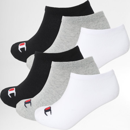 Champion - Confezione da 6 paia di calzini U20102 nero bianco grigio erica