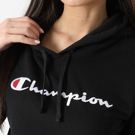 Champion - Sudadera con capucha para mujer 117111 Negro