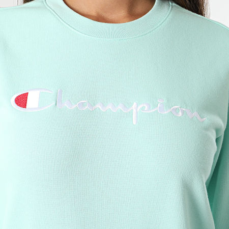 Champion - Sudadera de cuello redondo para mujer 117117 Verde claro