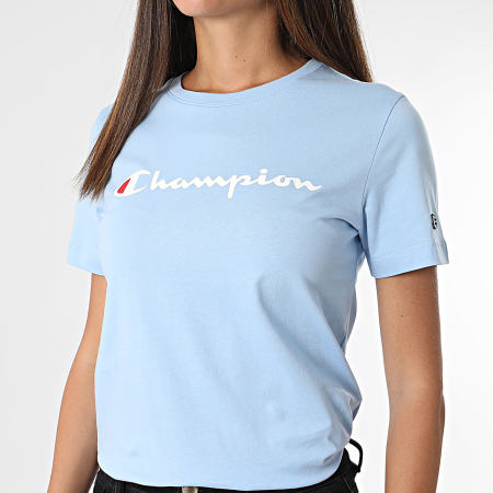 Champion - Camiseta mujer 117366 Azul claro