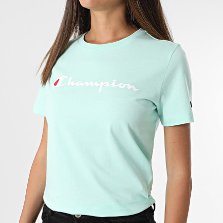 Champion - Camiseta mujer 117366 Verde claro