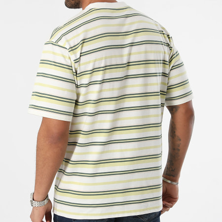 Dickies - Camiseta a rayas A4YR1 Blanco Verde claro Caqui Verde