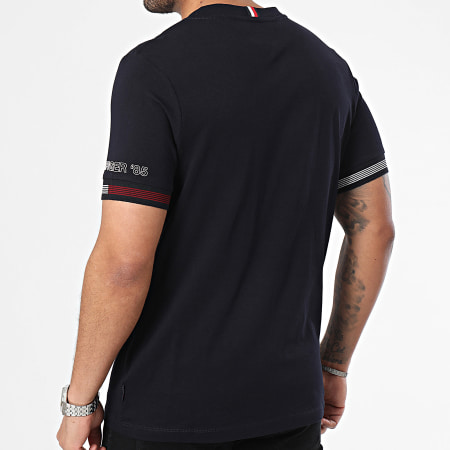 Tommy Hilfiger - Camiseta Regular Fit Flag Cuff 4430 Azul Marino
