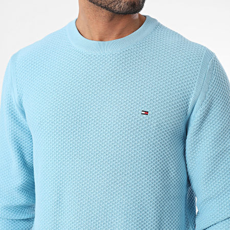 Tommy Hilfiger - Sweat Col Rond Oval Structure 34692 Bleu Clair