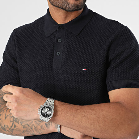 Tommy Hilfiger - Polo a manica corta Oval Structure 4686 Navy