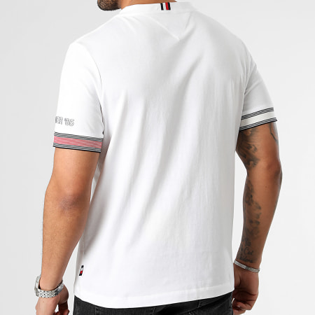 Tommy Hilfiger - Tee Shirt Regular Fit Flag Cuff 4430 Blanc