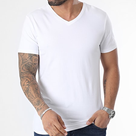 Blend - Juego De 2 Camisetas Con Cuello En V Nico 701996 Blanco