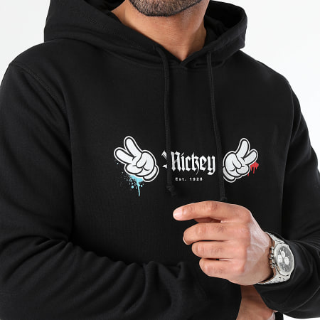 Mickey - Sweat Capuche Mickey Front Hand Chicago Noir