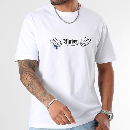 Mickey - Mickey Mano Delantera Los Angeles Camiseta Blanca