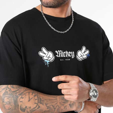 Mickey - Tee Shirt Mickey Front Hand Los Angeles Negro