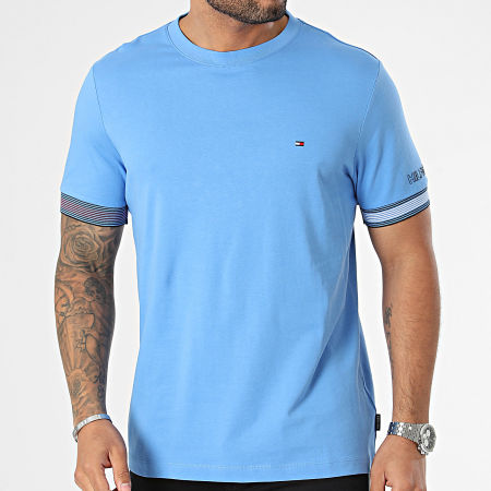Tommy Hilfiger - Camiseta Regular Fit Flag Cuff 4430 Azul