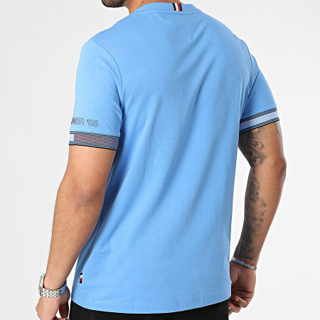 Tommy Hilfiger - Tee Shirt Regular Fit Flag Cuff 4430 Bleu