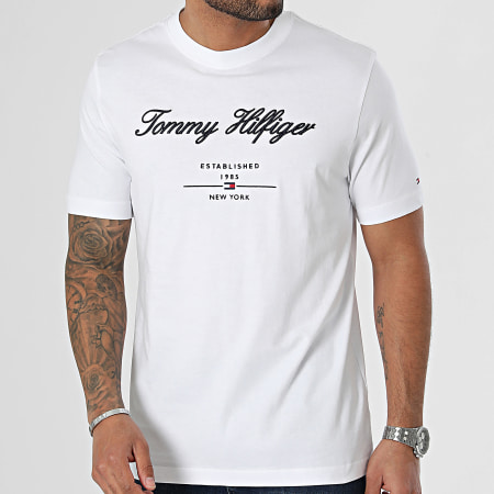 Tommy Hilfiger - Maglietta Script Logo 3691 Bianco