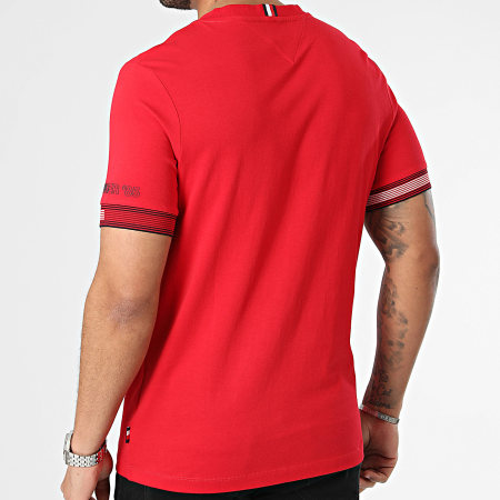 Tommy Hilfiger - Camiseta Regular Fit Flag Cuff 4430 Rojo