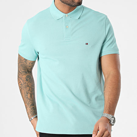 Tommy Hilfiger - Polo Manches Courtes Regular 1985 7770 Turquoise